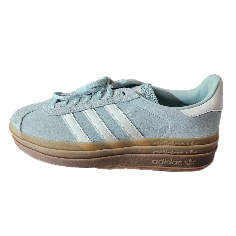 Adidas Gazelle Bold W Women's 10.5 Ash Green Off White Gum JS3902 Platform Shoes